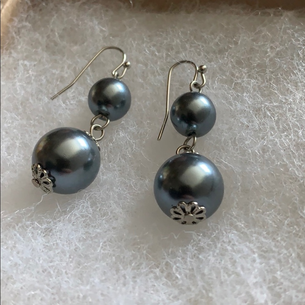 Silvery Dangling Ball Sophisticated Earrings